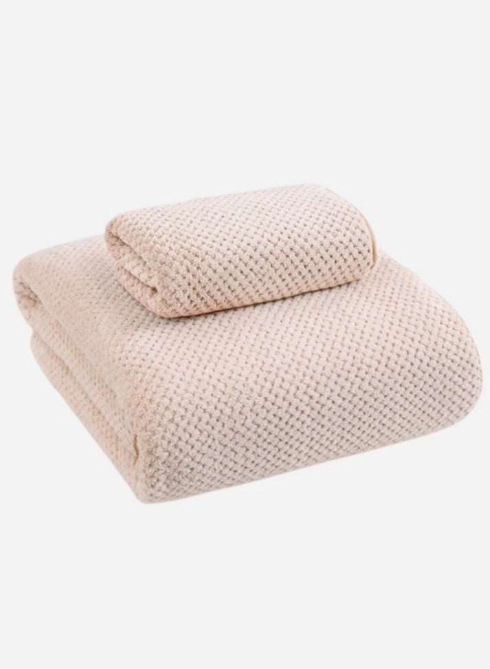 2-Piece Microfiber Towel Set for Body and Face - Image 1