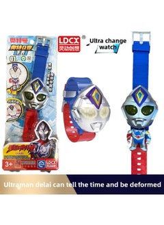 Smart Ultraman Hero Nib Gyro Pen Blind Box Children Toy Boy Fighting Spin Magic Birthday Gift-Color:[ultraman Dekai] Q-changing Watch