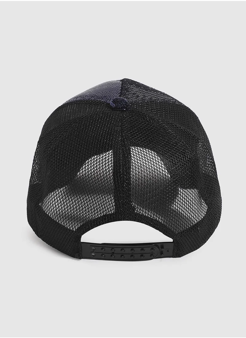 صوص هاوت Embellished Baseball Cap - Navy Blue & Black