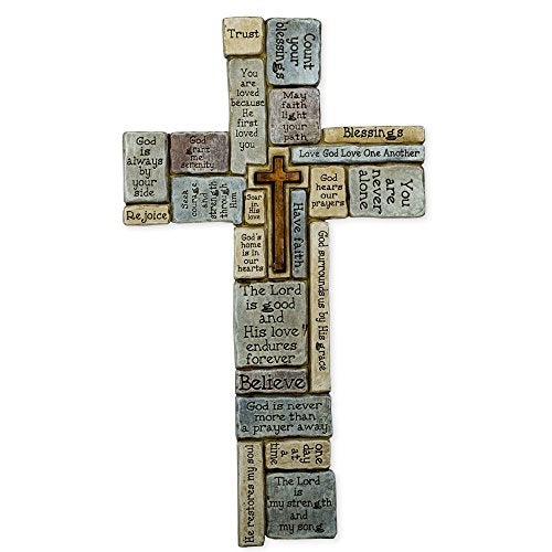 Roman Giftware Inc., Inspirational Crosswords Collection, 16" H Crossword Wall Cross,Religious, Inspirational, Durable (9x1x15) - Image 1
