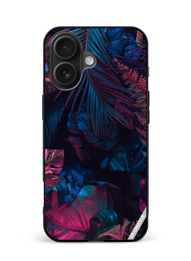 Protective Case Cover For Apple iPhone 16 Leaf Design Multicolour