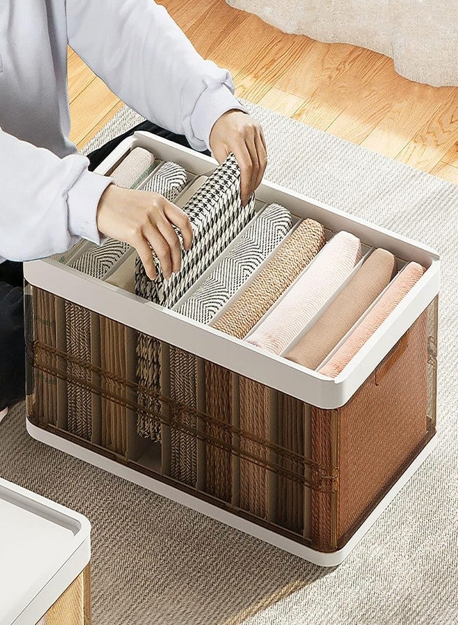 waqif Closet Organizers and Storage, Stackale Storage Bins with Lids, Plastic Foldable Storage Drawer with Handle Design, Folding Storage Container Box Clothes Organizer and Storage (4) - Image 4