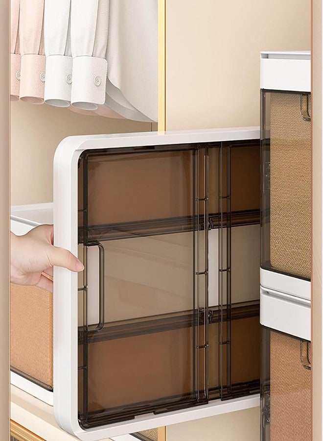 waqif Closet Organizers and Storage, Stackale Storage Bins with Lids, Plastic Foldable Storage Drawer with Handle Design, Folding Storage Container Box Clothes Organizer and Storage (4) - Image 2