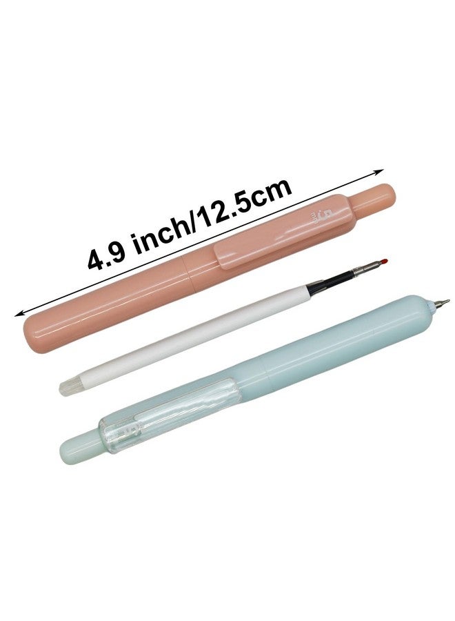 Maydahui 8 Pcs Retractable Short Round Pocket Size Gel Pens 4.9 Inch/12.5 Cm 8 Colors Tremor Parkinson Pens Hands Cramping Gel Pen Short Fat Pen Black Ink For Shcool Office Party  - Image 2