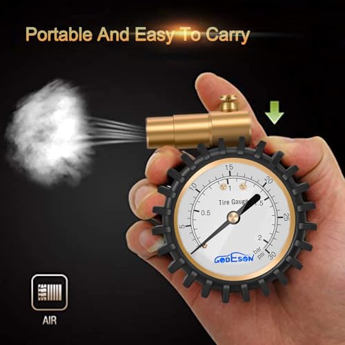 GODESON Presta Valve Pressure Gauge with Air Pressure Relief for Mountain Bicycle Fat Tires,Low Pressure Range to 30 PSI/2BAR… - Image 5