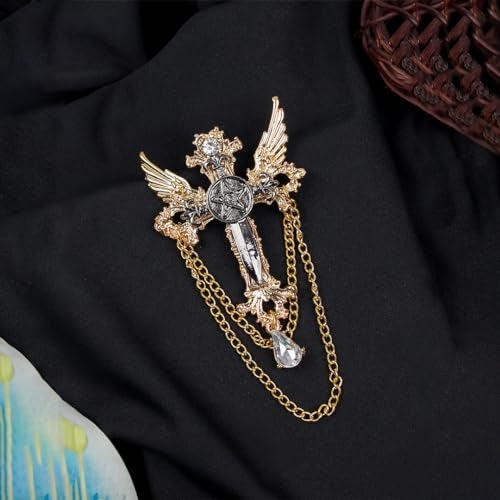 Kavove Sword of Heaven Golden Colour Brooch - Image 2