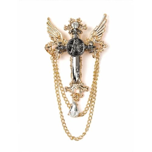 Kavove Sword of Heaven Golden Colour Brooch - Image 1