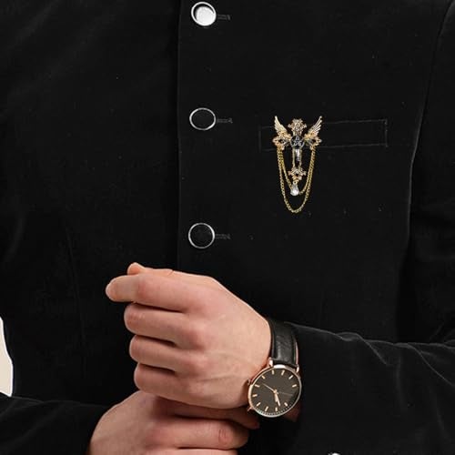 Kavove Sword of Heaven Golden Colour Brooch - Image 4