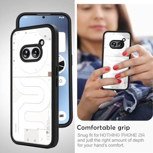 KAPAVER Thermoplastic Polyurethane Impulse Back Cover Case For Nothing Phone 2A 5G / Nothing Phone 2A Plus 5G (Black) - Image 4