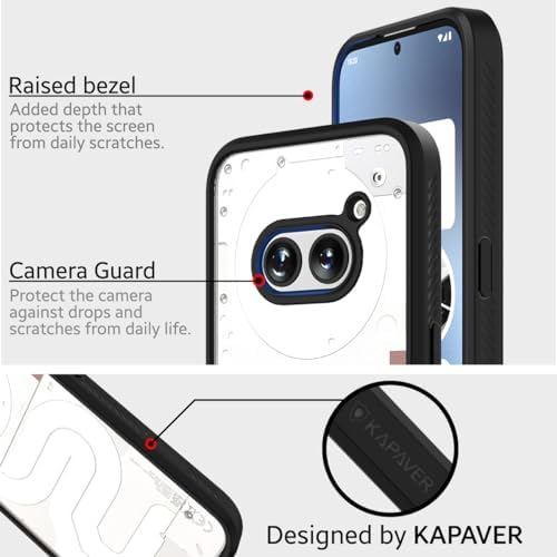 KAPAVER Thermoplastic Polyurethane Impulse Back Cover Case For Nothing Phone 2A 5G / Nothing Phone 2A Plus 5G (Black) - Image 5