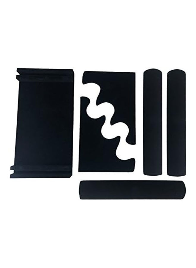 VELVET حامل اسوارة 3 طبقات، لون اسود مخمل - Image 3