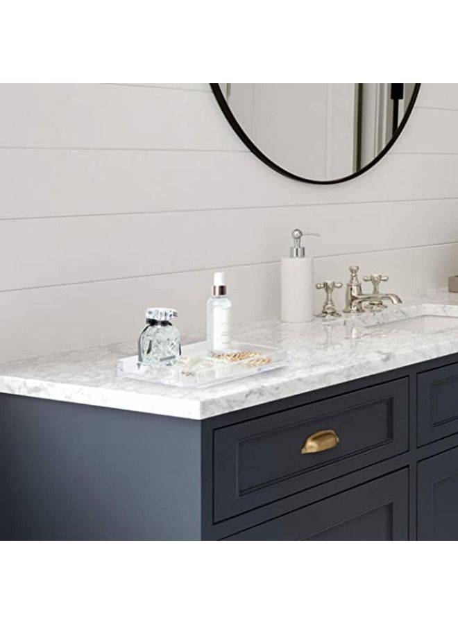 Acrylic Catchall Tray- Decorative Clear Rectangular Modern Minimalist Valet Organizer for Bedside, Bathroom or Office Storage by Lavish Home - Image 5