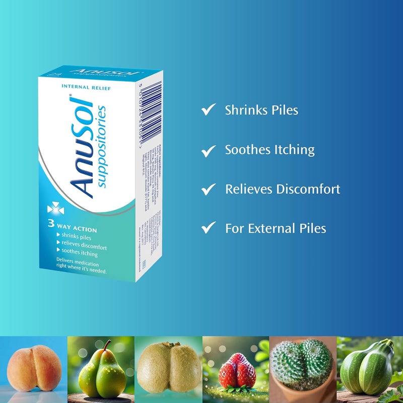 Anusol Suppositories For Haemorrhoids Related Conditions Proven Formula Shrinks Piles Relieves Discomfort Soothes Itching 24Pack - Image 2