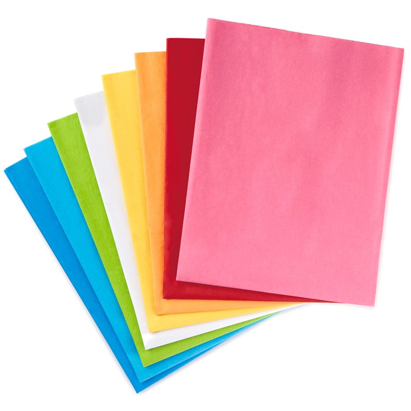 Hallmark Tissue Paper  120 Sheets (Classic Rainbow  8 Colors) for Birthdays  Mother's Day  Graduation  Gift Wrap  Crafts  DIY Paper Flowers  Tassel Garland and More - Image 1