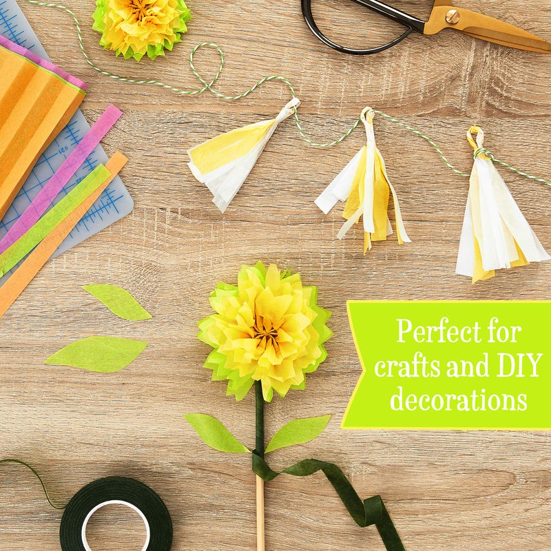 Hallmark Tissue Paper  120 Sheets (Classic Rainbow  8 Colors) for Birthdays  Mother's Day  Graduation  Gift Wrap  Crafts  DIY Paper Flowers  Tassel Garland and More - Image 4