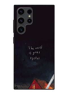 Protective Case Cover For Samsung Galaxy S23 Ultra 5G The World Is Your Oyster Design Multicolour