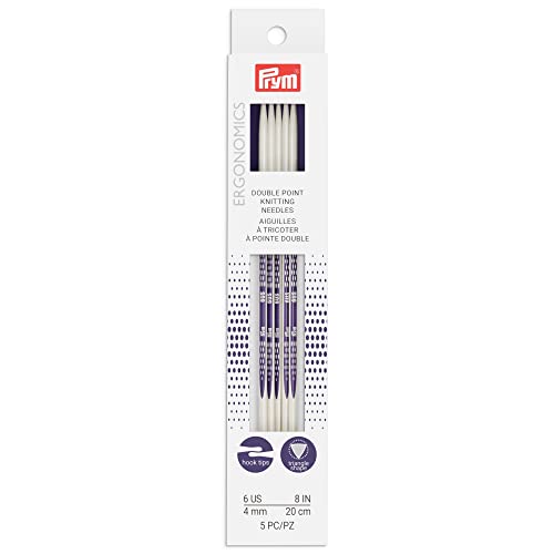 PRYM Pyrm Ergonomics 8-Inch Double-Point Knitting Needle, Size 6 (5-Pack) - Image 1