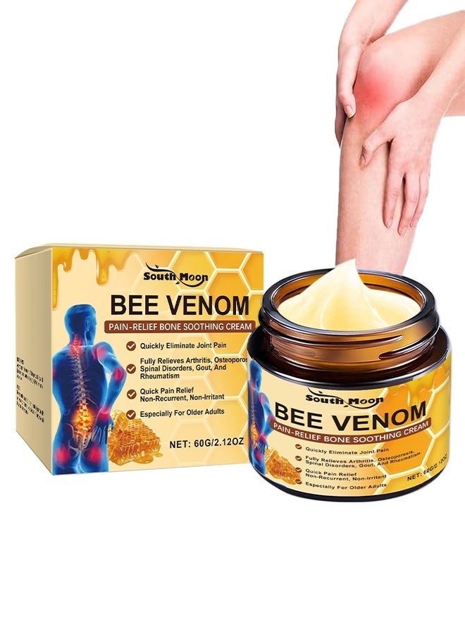 ساوث مون كريم سم النحل 60g, القضاء بسرعة على ألم المفاصل, كريم مهدئ عظام تخفيف الألم, يخفف تماما من التهاب المفاصل, هشاشة العظام, اضطرابات العمود الفقري, النقرس, الروماتيزم - Image 1