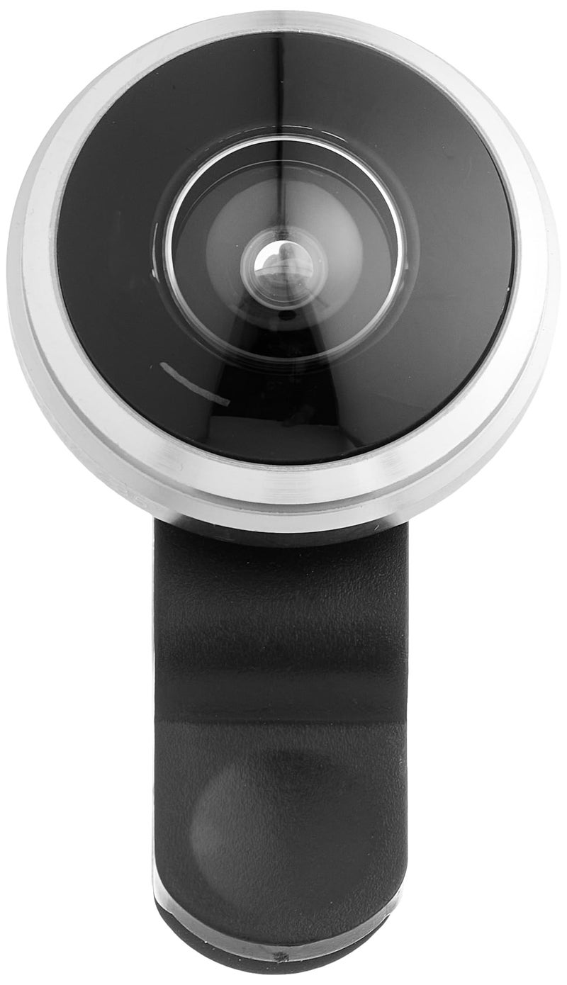 235° Super Fisheye Camera Lens – 0.4x Magnification, Universal Clip-On – Silver - Image 1
