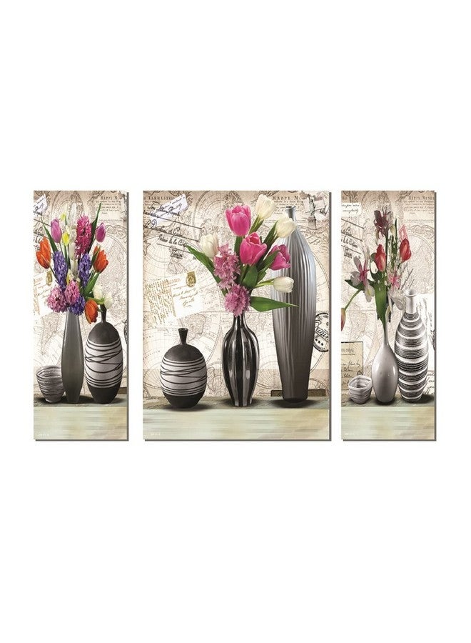 Rangoli New Beautiful Abstract Flower Set Painting to Décor Your Living Spaces Digital Reprint 18 inch x 12 inch Multicolor - Image 1