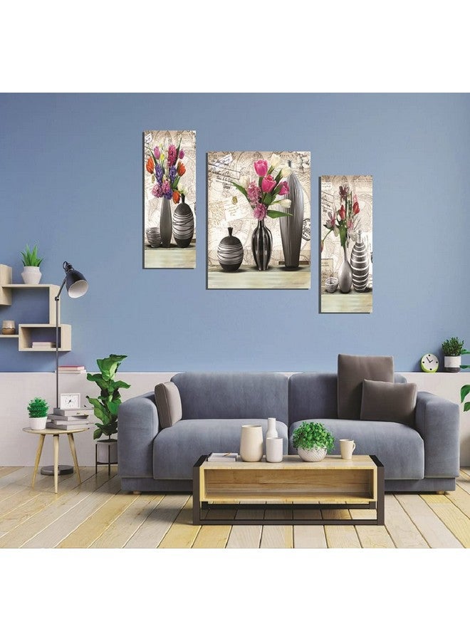 Rangoli New Beautiful Abstract Flower Set Painting to Décor Your Living Spaces Digital Reprint 18 inch x 12 inch Multicolor - Image 4