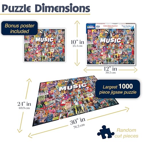 White Mountain Puzzles Music - 1000 Piece Jigsaw Puzzle - Image 3