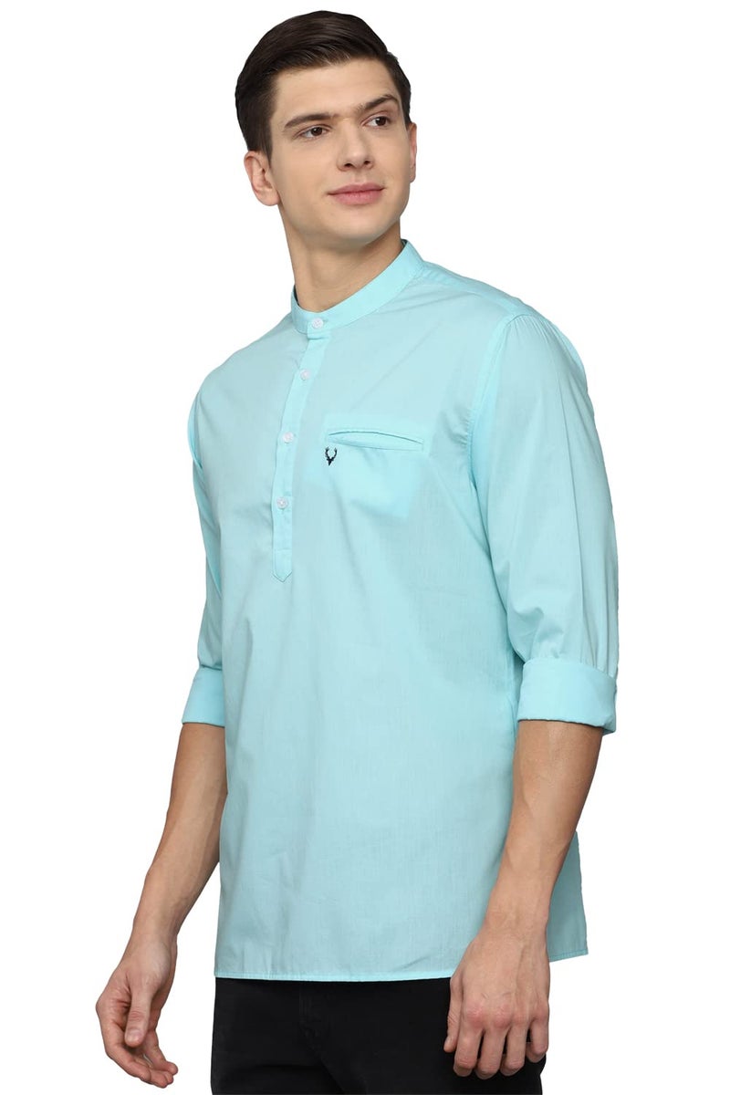 Allen Solly Kurta Shirt Powder Blue - Image 3