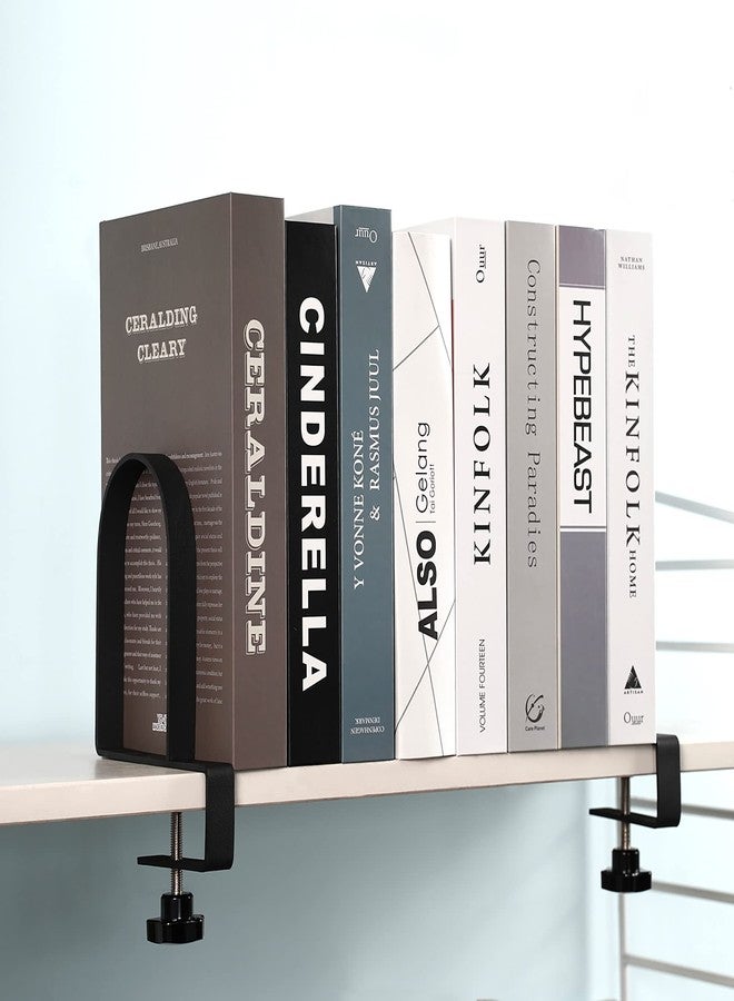 YANGSHUO Metal Book Ends for Shelves - Heavy Duty Adjustable Bookends Clamped Metal Book Organizer Storage Holders, Non-Skid Bookends Stoppers - Image 5