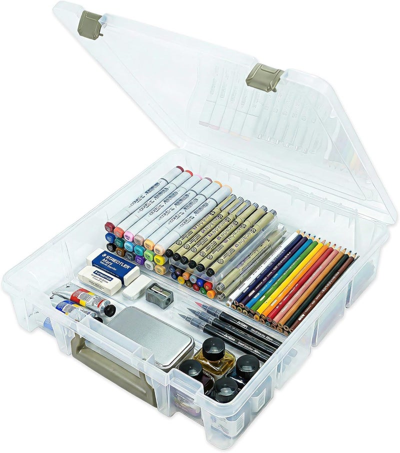ArtBin Super Satchel 1 Compartment Box Clear Craft Organizer Storage Case - Image 1