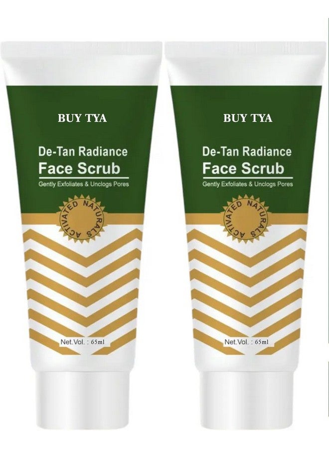 Buy Tya De-Tan Radiance Face Scrub| 65ml each,Pack of 2| Gentle Exfoliating Formula for All Skin Types, Pore Cleansing - Image 1