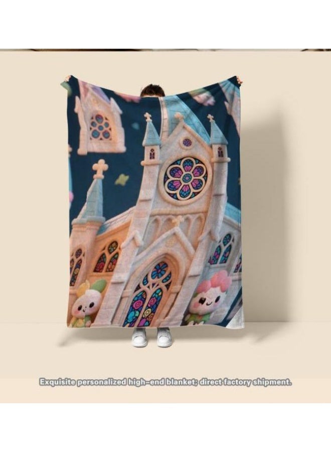 عام بطانية رقيقة من الفانيلا الكرتونية للأطفال والرضع (دافئة ومريحة، ومناسبة للنوم والألعاب) 70 سم * 100 سم - Image 2