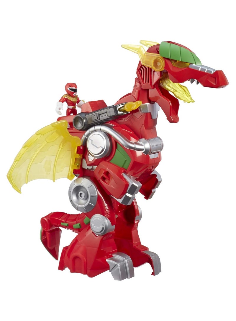 SPIN MASTER 3" Action Figure, 14 inch Zord, Lights & Sounds Heroes Red & Dragon Thunderzord, - Image 3
