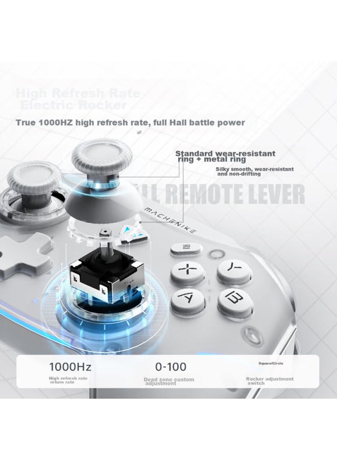 MACHENIKE جيسيشي G5برومكس وحدة تحكم ألعاب بلوتوث لاسلكية، وحدة تحكم على طراز سويتش برو، وحدة تحكم سلكية للكمبيوتر Pc موبايل Ns ستيم، مع قاعدة شحن، وردي - Image 2