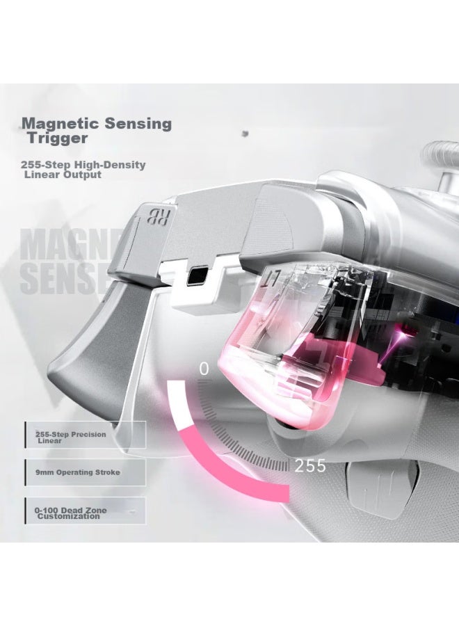 MACHENIKE جيسيشي G5برومكس وحدة تحكم ألعاب بلوتوث لاسلكية، وحدة تحكم على طراز سويتش برو، وحدة تحكم سلكية للكمبيوتر Pc موبايل Ns ستيم، مع قاعدة شحن، وردي - Image 4