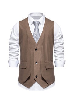 KUYING New Retro V-Neck Fake Two Piece Vest  - Image 1