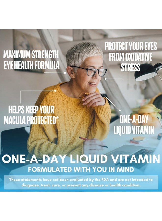 تروبيكال أويسيز سائل 20/20 Vision - تركيبة فيتامين للعين تحتوي على 20 مجم لوتين و4 مجم زياكسانثين و4 مجم أستازانتين لدعم الرؤية - أقصى امتصاص - طعم رائع ولا يحتوي على أقراص للابتلاع - 32 جرعة، 32 أونصة - Image 3