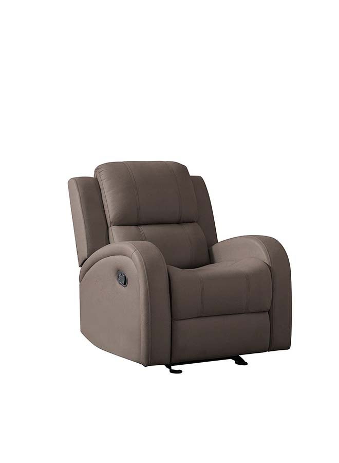 Danube Home Crimson 1 Seater Fabric Recliner Sofa Modern Design One Seat Relaxing Chair Comfortable Living Room Furniture L 83 x W 96 x H 97 cm Brown - Image 1