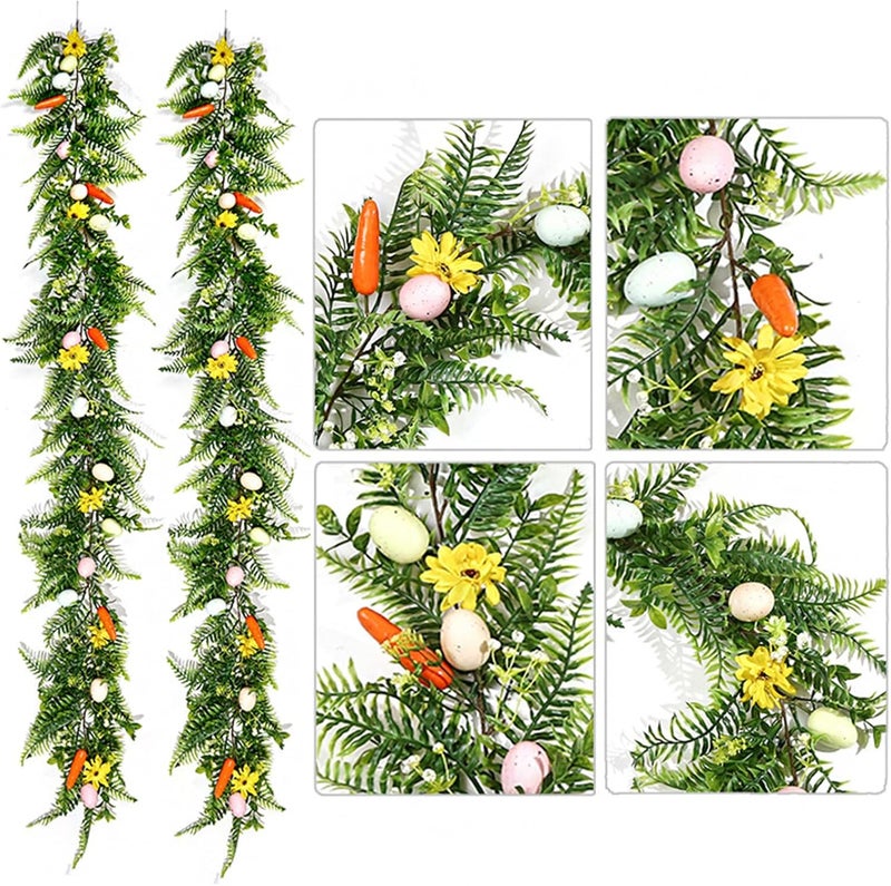 Realistic Faux Green Plant Vine Easter Decoration Long Flexible Hanging Decors for Indoor Outdoors Holiday Party Setups Faux Easter Wreath - Image 4