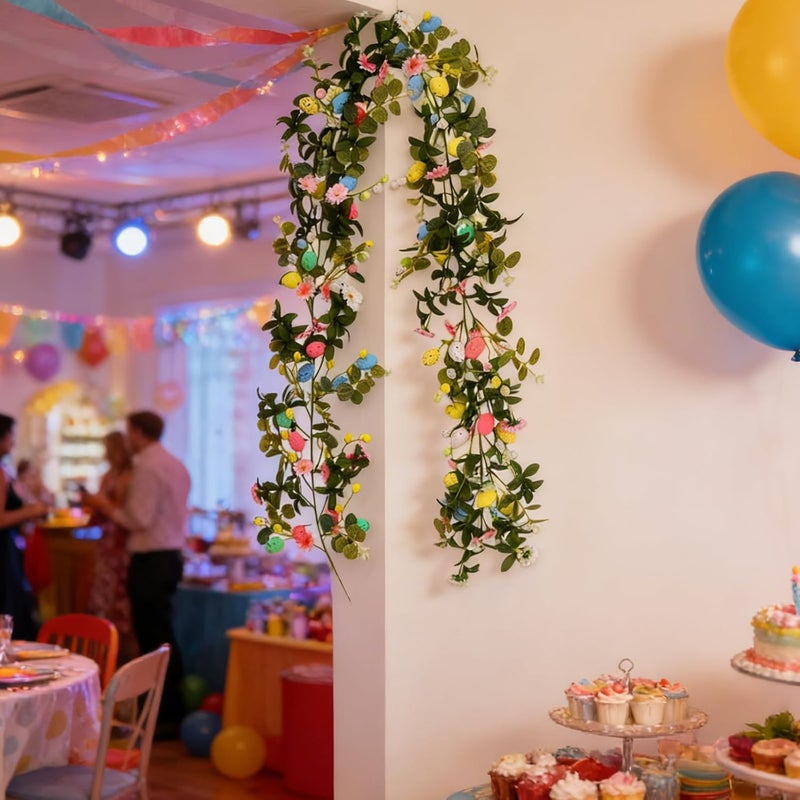 Realistic Faux Green Plant Vine Easter Decoration Long Flexible Hanging Decors for Indoor Outdoors Holiday Party Setups Faux Easter Wreath - Image 3