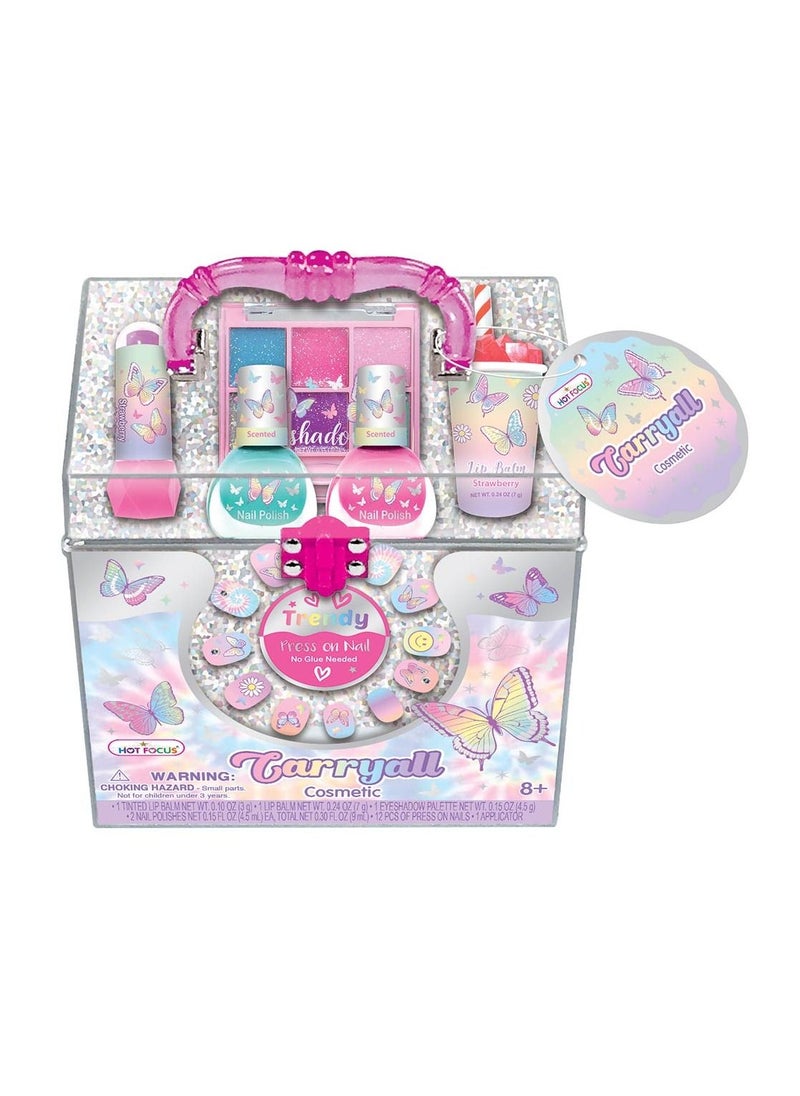 Hot Focus Tye Die Butterfly Carryall Cosmetic Set Makeup  - Image 1
