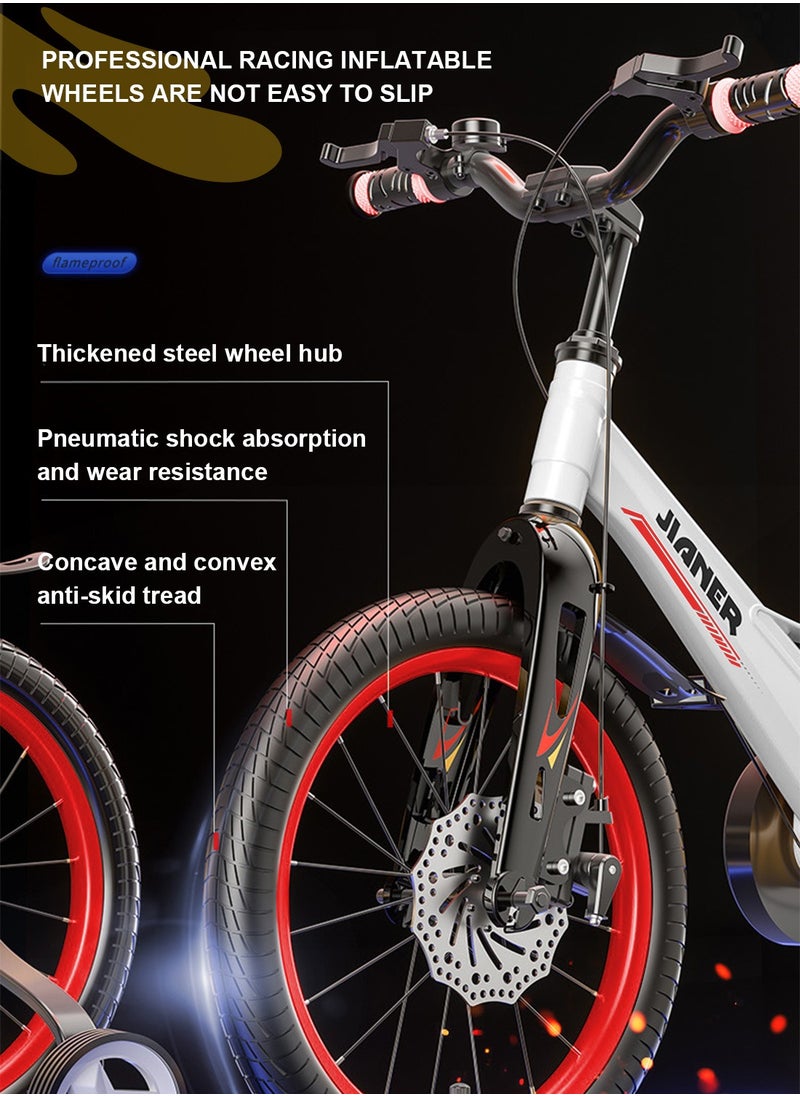 JIANER Kids Bike 14/16/18 inch Magnesium Alloy Bicycle, with Adjustable Handlebars, Removable Basket and Seat Height Lightweight Durable Bike, cycle for Boys and Girls 3-10 Years  - Image 4