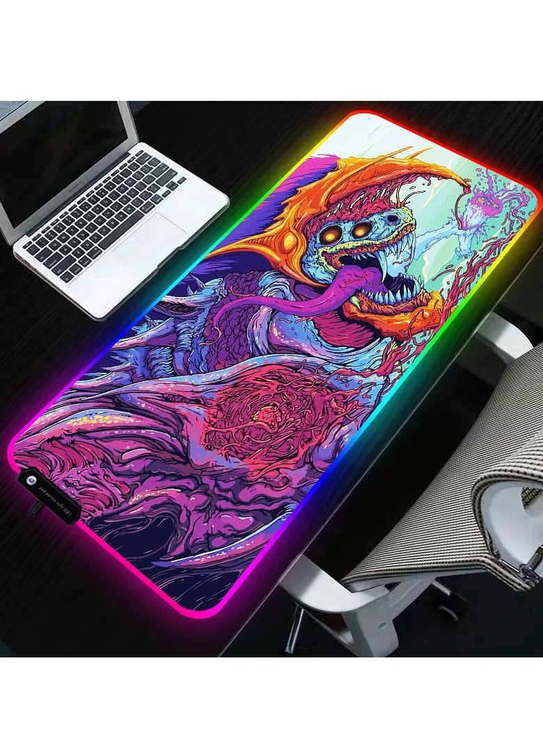 Generic - Hyper Beast RGB Mouse Pad ,Large Gaming Mouse Pad ,  Lighting Modes ,80 CM x 30 CM - Image 1