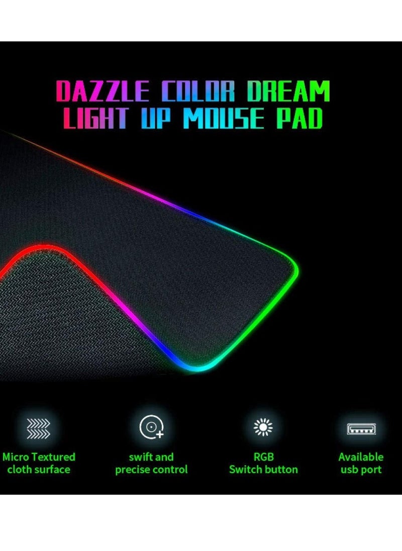 Generic - Hyper Beast RGB Mouse Pad ,Large Gaming Mouse Pad ,  Lighting Modes ,80 CM x 30 CM - Image 1