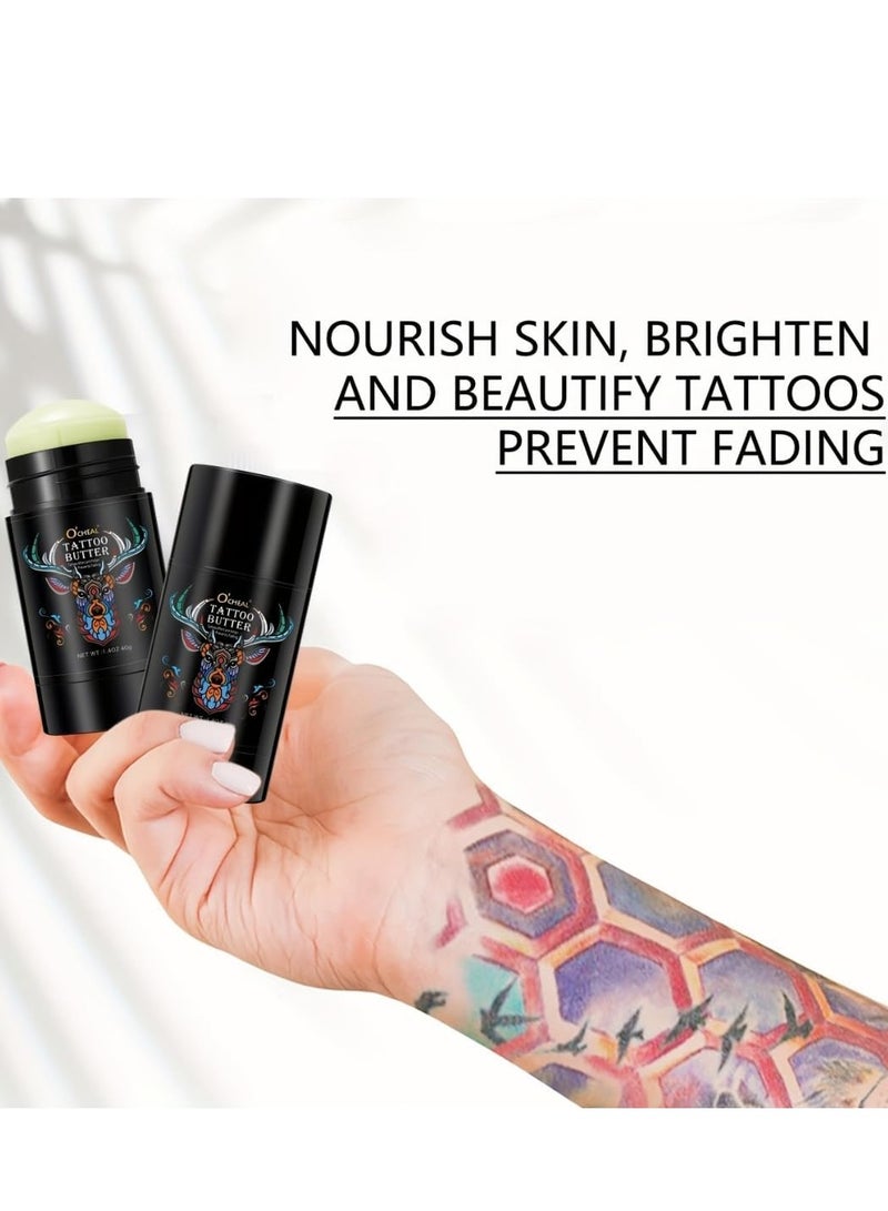 Tattoo Butter Aftercare Balm Cream Moisturizer Hydrates New Tattoos Revives Old Tattoos Daily Tattoo Healing Brightener Tattoo Lotion Color Enhancement and Brightener Balm 40g