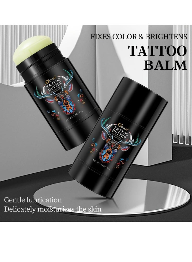 Tattoo Butter Aftercare Balm Cream Moisturizer Hydrates New Tattoos Revives Old Tattoos Daily Tattoo Healing Brightener Tattoo Lotion Color Enhancement and Brightener Balm 40g
