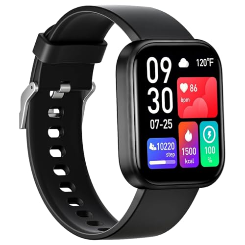 Bouncefit M I D116 Fitness Band Smart Watch for Men, Women, Boys, Girls, Kids – Single Touch Interface, Water Resistant, Workout Modes,Quick Charge Sports Smartwatch – Black I - Image 1