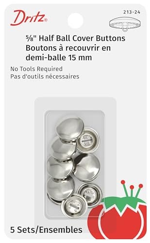 Dritz 213-24 Half Ball Cover Buttons, Size 24 - 5/8-Inch, 5-Sets - Image 5