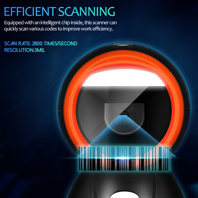Barcode Scanner: Countertop Scanner Hands Free Barcode Scanning Code Reader for Supermarket Retail Store - Image 5