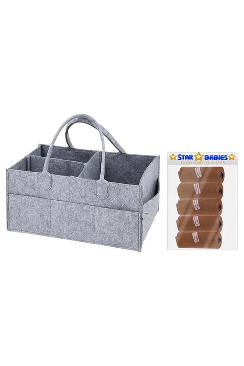 Star Babies - Caddy Diaper Bag w/ Scented Bag - 5pcs - Color May Vary - Image 1