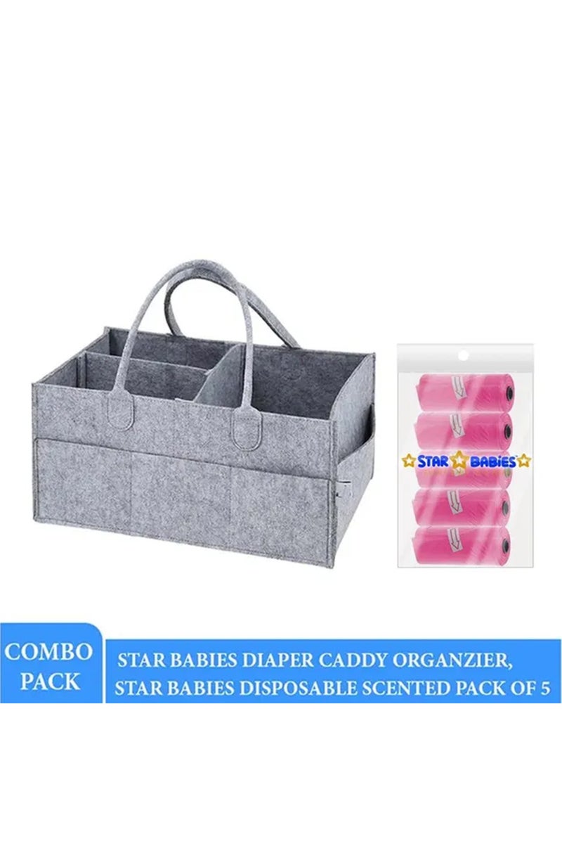 Star Babies - Caddy Diaper Bag w/ Scented Bag - 5pcs - Color May Vary - Image 4